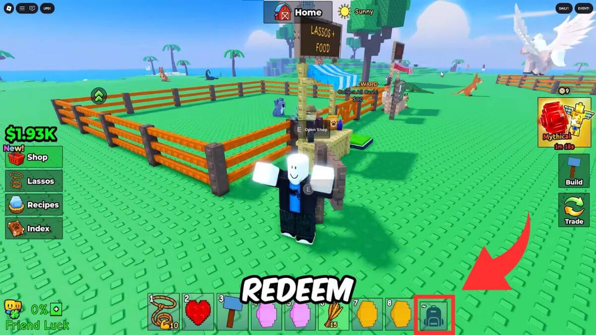 Cách nhận code Catch And Tame bước 2