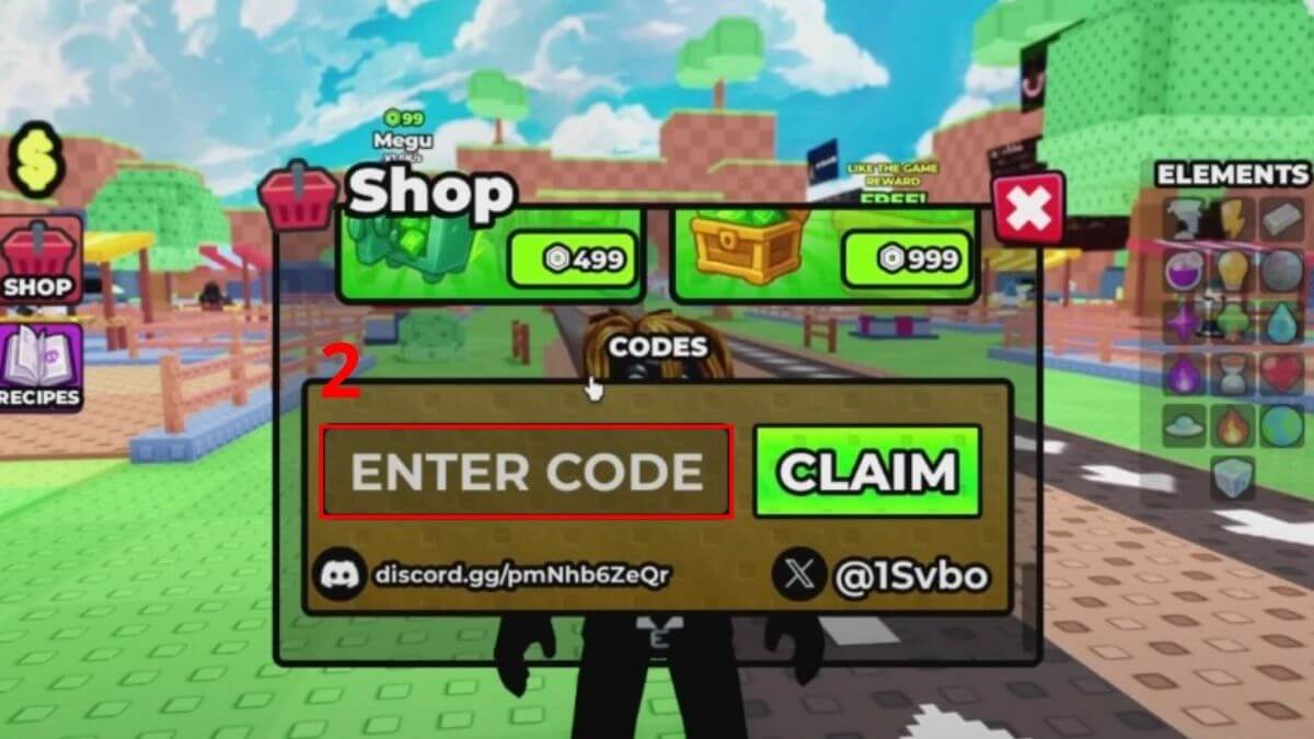 Cách nhận code Craft anime bước 2