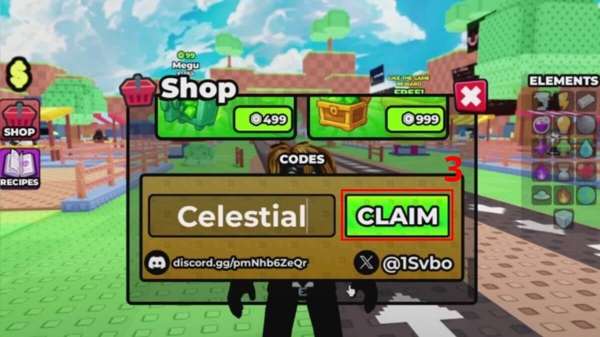 Cách nhận code Craft anime bước 3