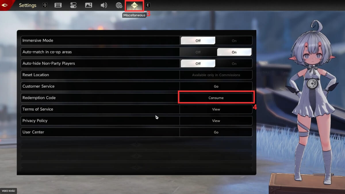 Cách nhận code Duet Night Abyss bước 3