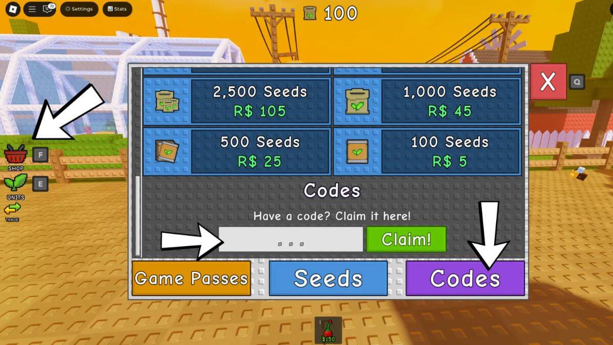 Cách nhận Code Garden Tower Defense bước 2