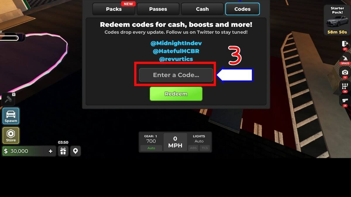 Cách nhận code Midnight Chasers bước 3