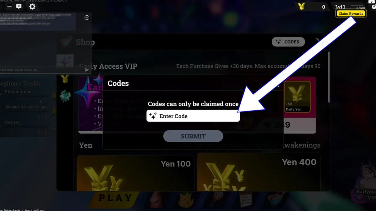 Cách nhận Code Racket Rivals bước 4
