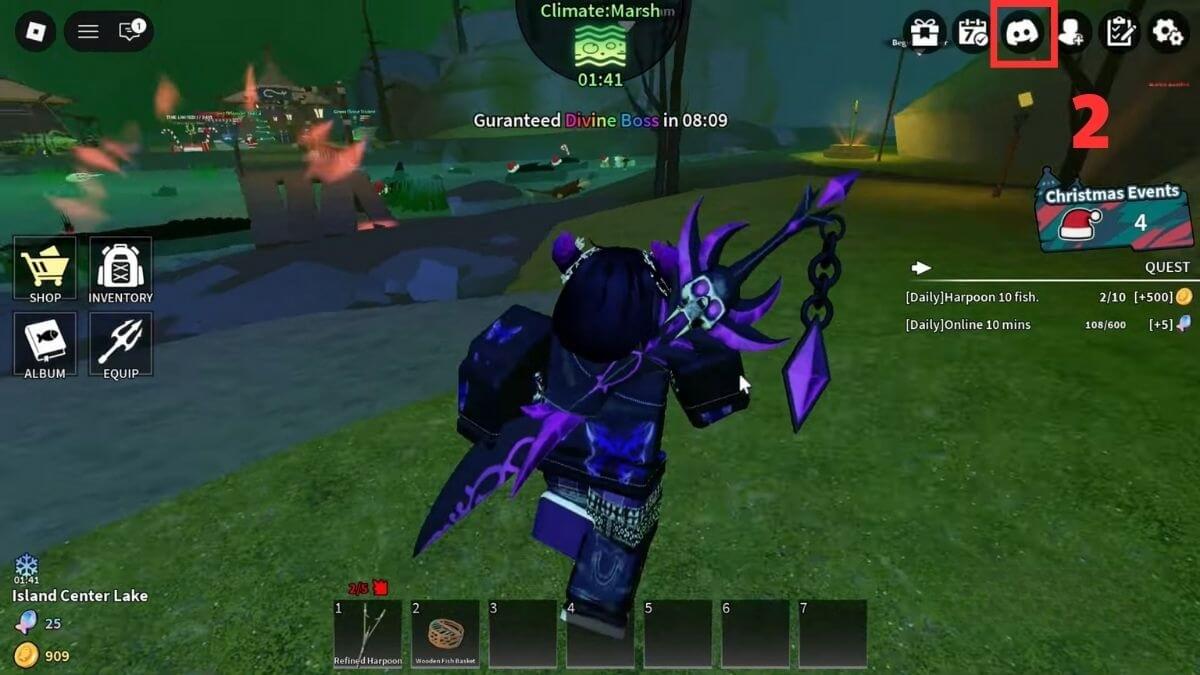 Cách nhận Code Spear Fishing bước 2