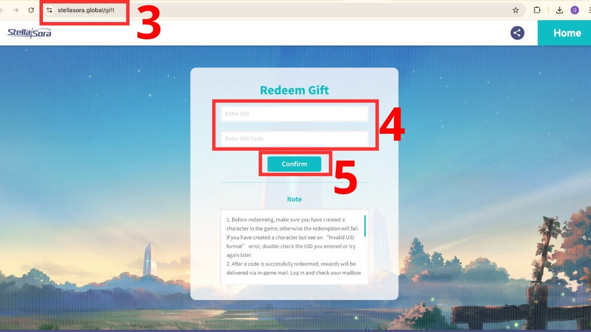 Cách nhận Code Stella Sora bước 3