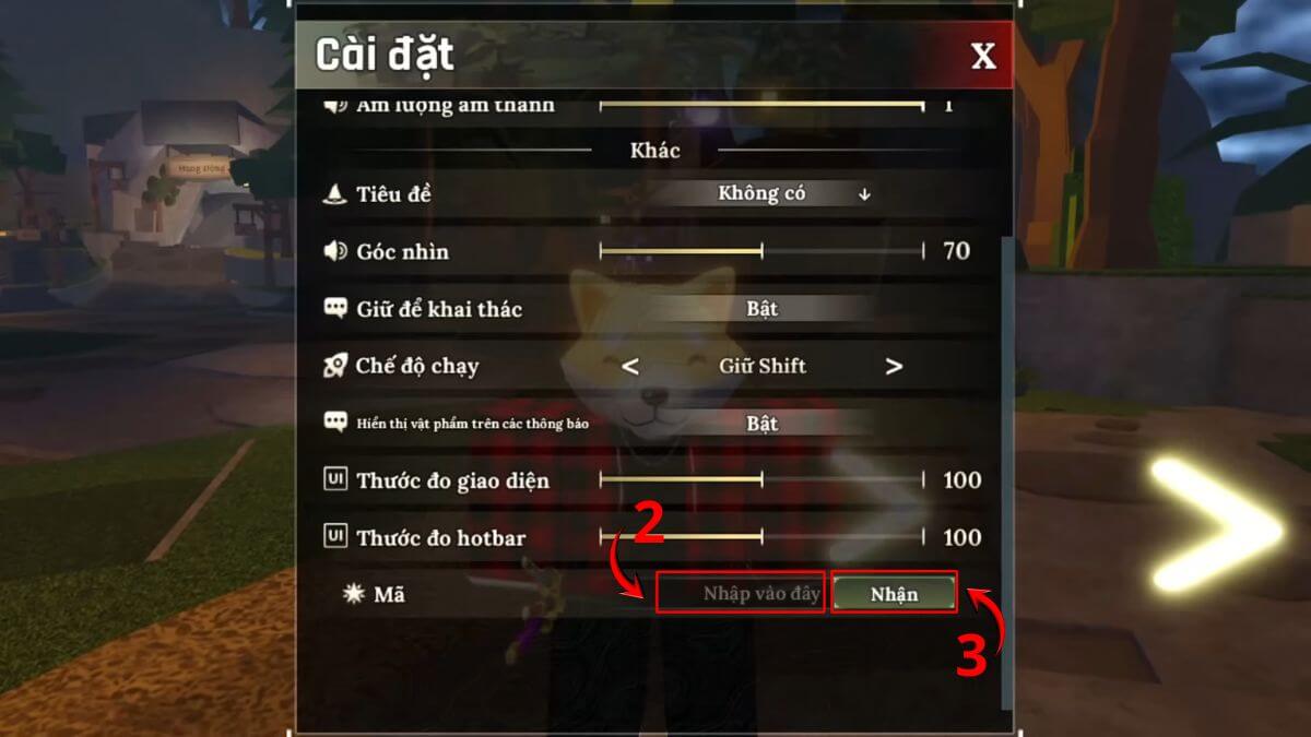 Cách nhận code The Forge bước 2