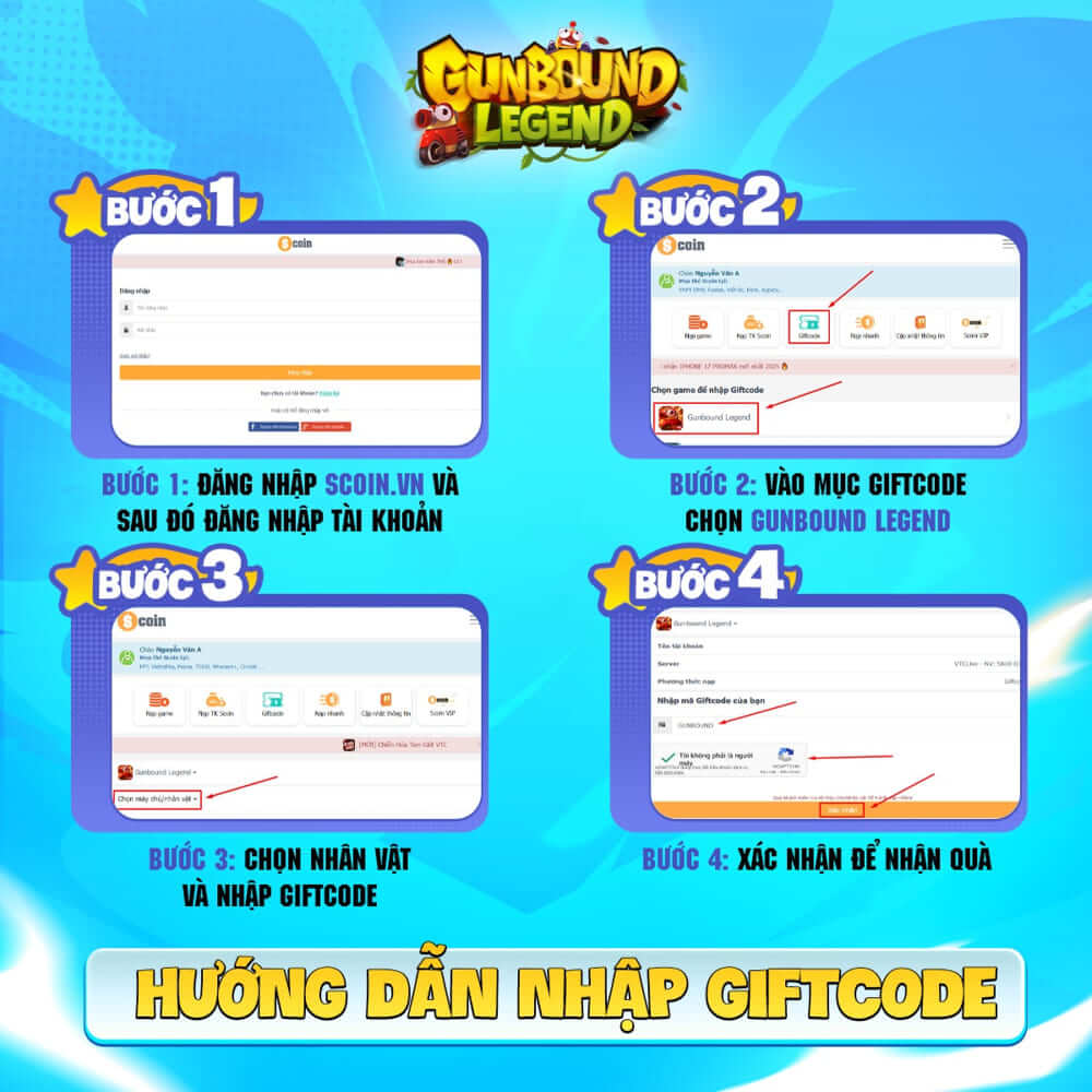 cách nhập Code Gunbound Legends: Vua Tọa Độ bước 3