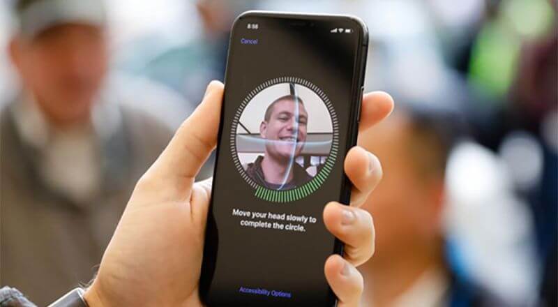 Giao diện xác thực khuôn mặt trên di động