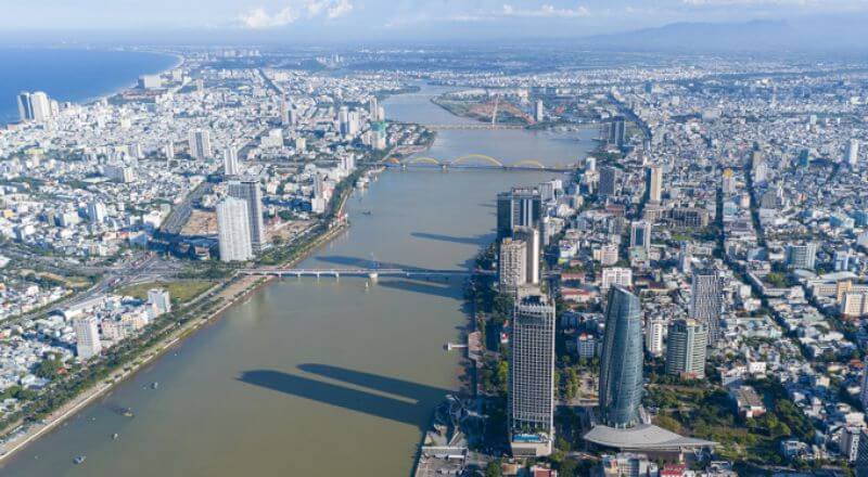 Hình ảnh Trung tâm thành phố Đà nẵng hiện hữu từ trên cao