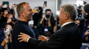 Laporta hé lộ Barca sắp gia hạn hợp đồng Hansi Flick tới 2028 2