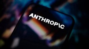 Logo Anthropic đang hiển thị trên màn hình smartphone