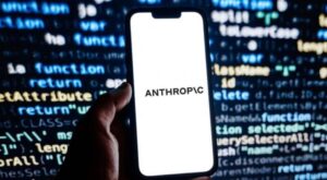 Logo Anthropic đang hiển thị trên smartphone