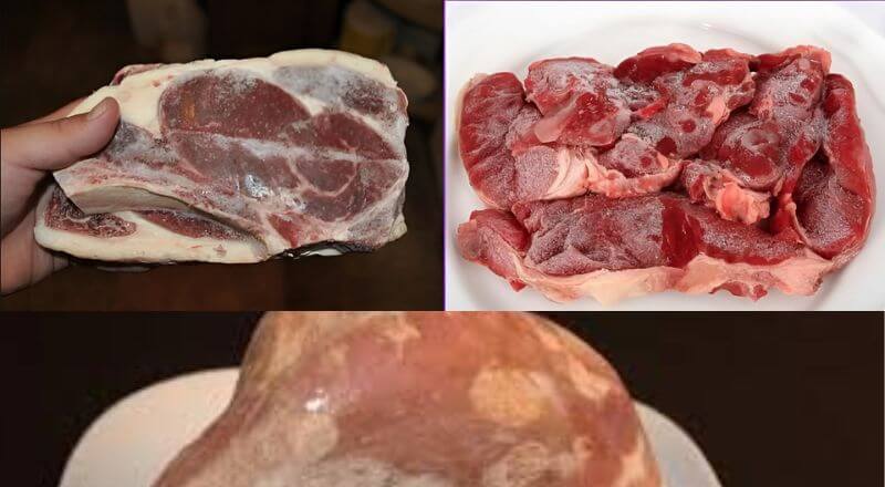Thịt bị bỏng lạnh khô xác