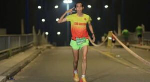 Anh Triệu đang tham gia đường chay